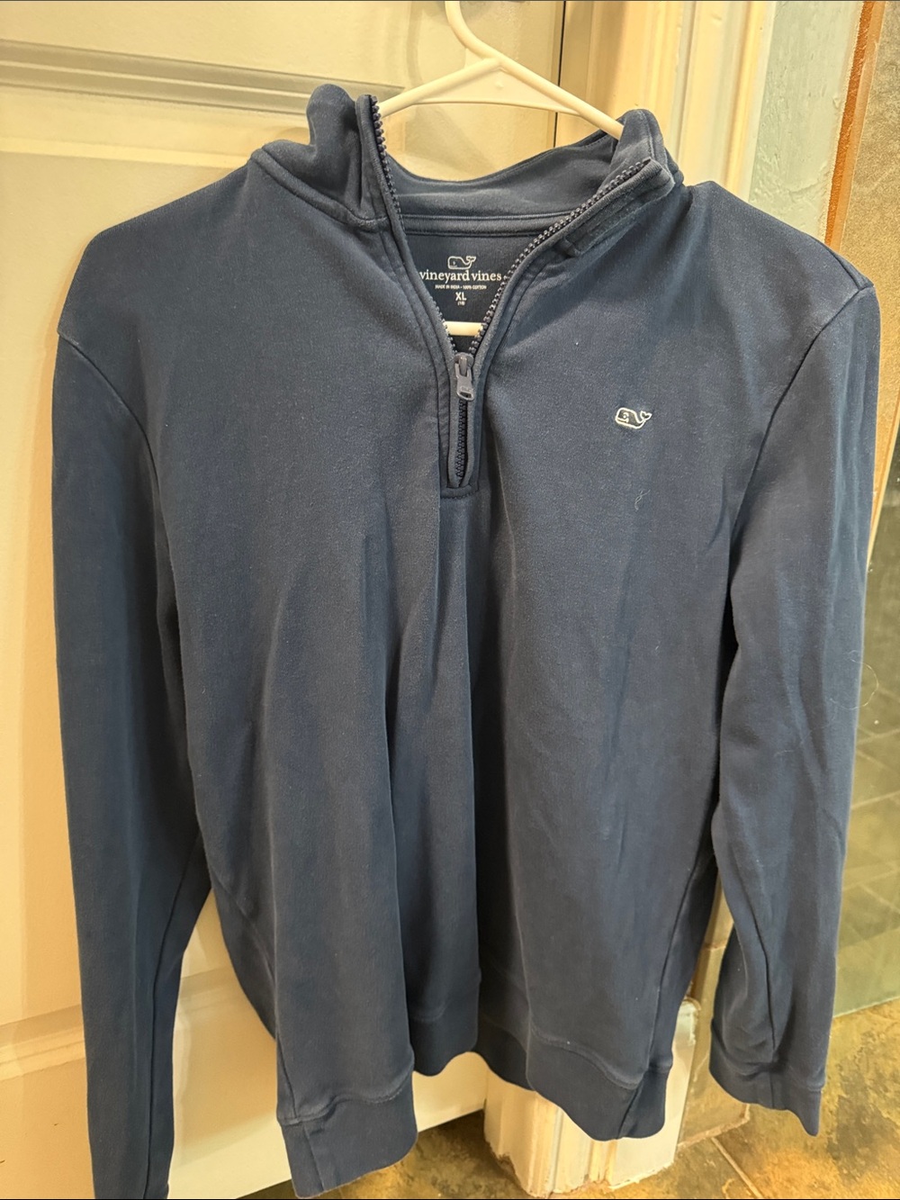 Vineyard Vines Navy Half-Zip Pullover Sweatshirt